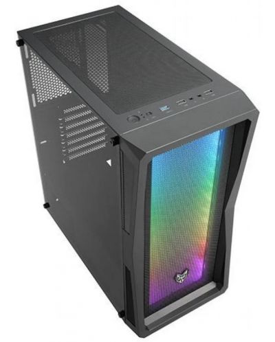 Компютърна кутия Fortron - CMT212A RGB, mid tower, черна/прозрачна - 2