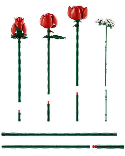 Конструктор LEGO Icons Botanical - Букет от рози (10328) - 4