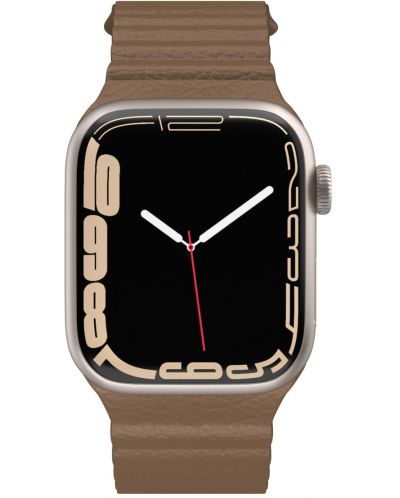 Каишка Next One - Loop Leather, Apple Watch, 42/44 mm, кафява - 3