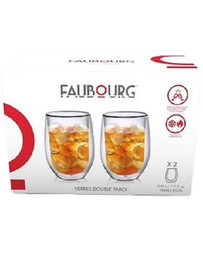 Комплект от 2 двустенни чаши Faubourg - Lyon, 330 ml - 2