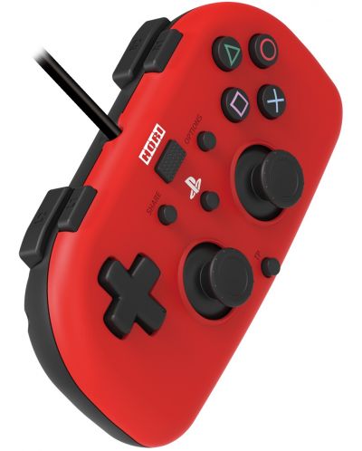 Контролер Hori - Wired Mini Gamepad, червен (PS4) - 2
