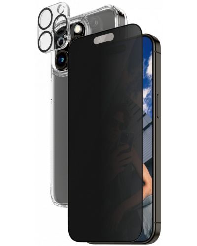 Калъф и протектори PanzerGlass - UWF Privacy, iPhone 15 Pro Max - 3