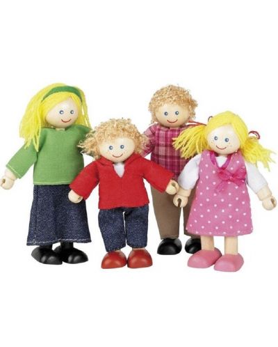 Комплект дървени кукли Bigjigs - Семейство - 1