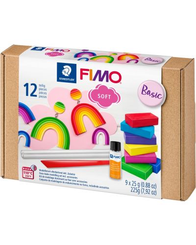Комплект глина Staedtler Fimo Soft - Basic, 12 части - 1