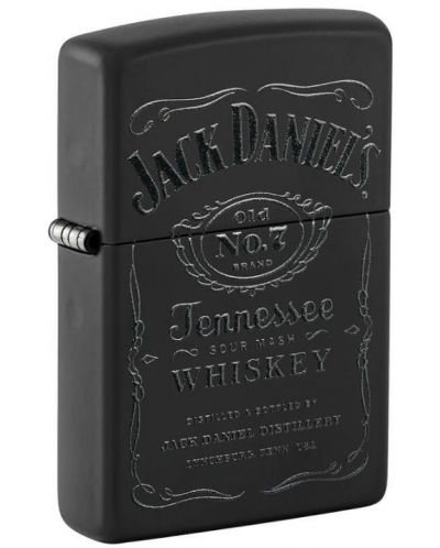 Комплект запалка и калъф Zippo - Jack Daniels, черен мат - 2