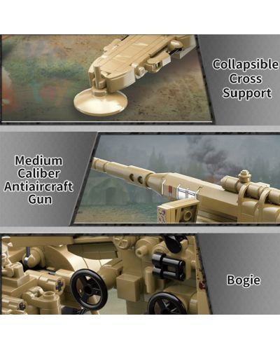 Конструктор Qman Lighten the dream - Германско оръдие 88 mm FlaK - 4