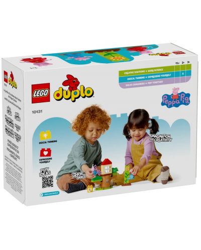 Конструктор LEGO Duplo - Градината на Пепа с къщичка на дърво (10431) - 1