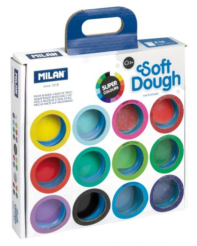 Комплект за моделиране с тесто Milan Soft Dough - 16 цвята - 1