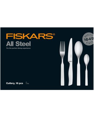 Комплект прибори за хранене Fiskars - All Steel, 16 части - 6