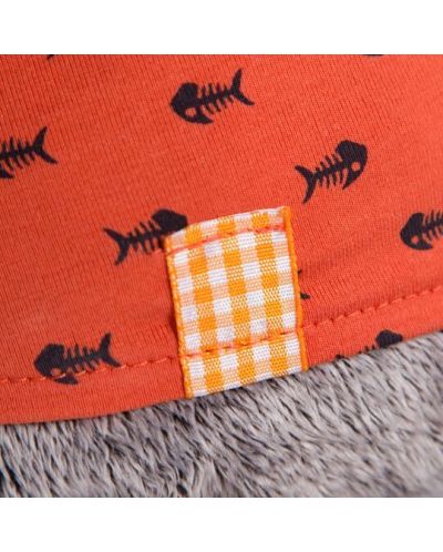 Плюшена играчка Budi Basa - Коте Басик, с оранжева тениска, 22 cm - 5