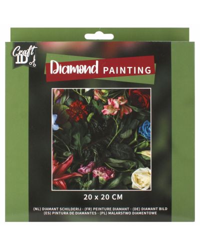 Комплект за рисуване с мъниста Grafix - Цветя, 20 x 20 - 1