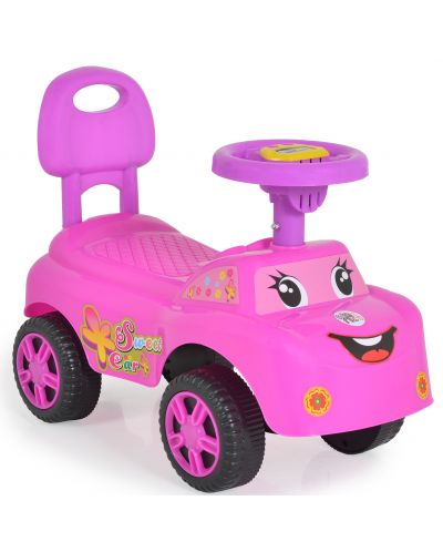 Кола за бутане Moni Toys - Keep Riding, розова - 1