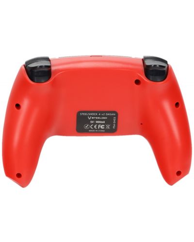 Контролер SteelDigi - Steelshock v2 Dasan, безжичен, за PS4, червен - 5