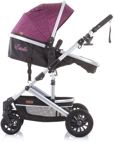 Комбинирана бебешка количка Chipolino - Естел, люляк - 7