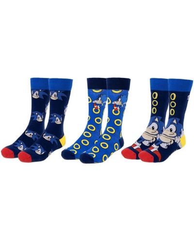 Комплект чорапи Cerda Games: Sonic the Hedgehog - Sonic, размер 36-41 - 1