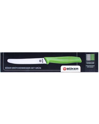 Комплект от 6 ножа Boker - Manufaktur Sandwich, 10.5 cm, зелени - 5