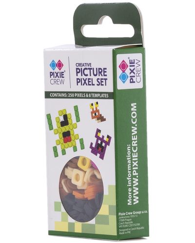 Комплект цветни силиконови пиксели Pixie Crew - Green, 250 броя - 1