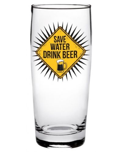 Комплект от 2 чаши за бира Cerve - Save water, 490 ml - 1