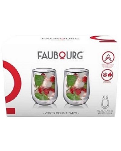 Комплект от 2 двустенни чаши Faubourg - Lyon, 230 ml - 2