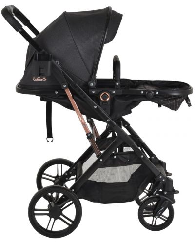 Комбинирана бебешка количка Moni - Raffaello, черна - 5