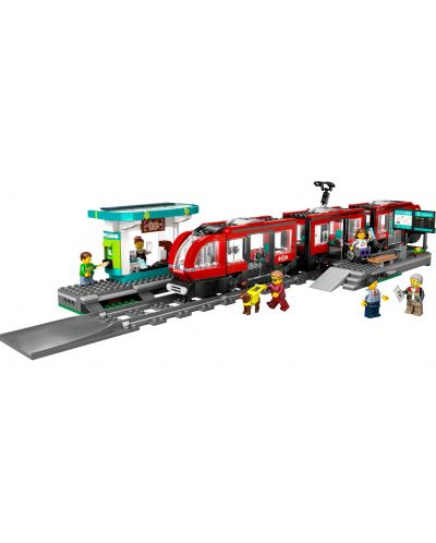 Конструктор LEGO City - Трамвай и гара в центъра на града (60423) - 2