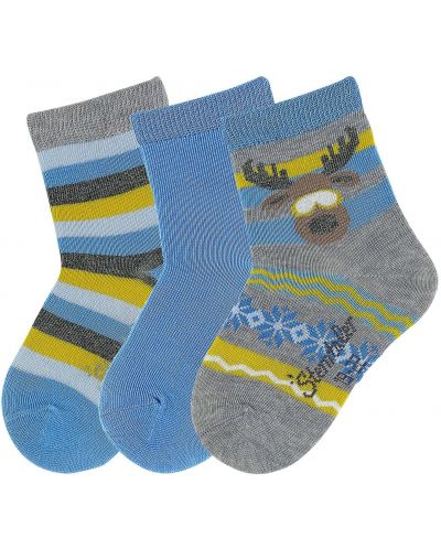 Комплект детски къси чорапи Sterntaler - 17/18 размер, 6-12 месеца, 3 чифта - 1