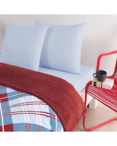 Комплект за спалня с одеяло TAC - Rialta, червен - 3