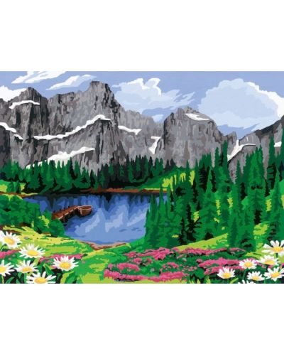 Комплект за рисуване по номера Ravensburger CreArt - Изглед към планината - 2