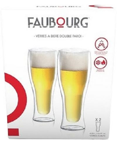 Комплект от 2 двустенни чаши за бира Faubourg - Dublin, 480 ml - 2