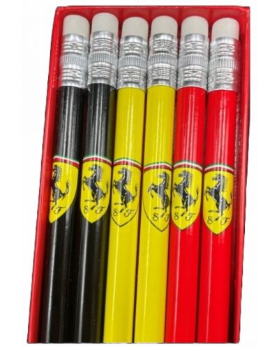 Комплект цветни моливи Franco Cosimo Panini - Ferrari, 6 броя - 2
