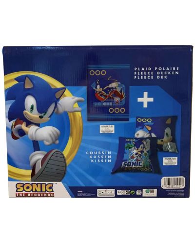 Комплект одеяло и възглавница Sega Games: Sonic the Hedgehog - Sonic - 3