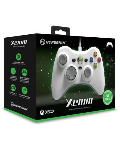 Контролер Hyperkin - Xenon, жичен, бял (Xbox One/Series X/S/PC)	 - 5