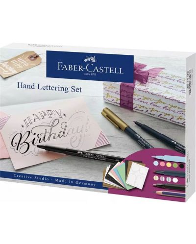 Комплект маркери Faber-Castell Hand Lettering Pitt Artist - 12 броя - 1