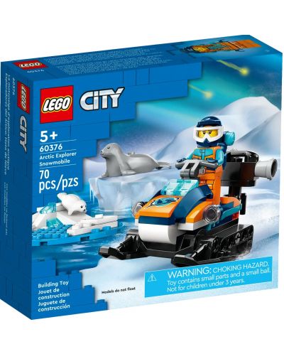 Конструктор LEGO City - Снегомобил, Арктически изследовател (60376) - 1