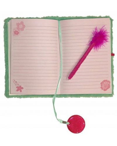 Комплект плюшен дневник с химикалка с пух Paso Rachael Hale - A5, с ластик - 2