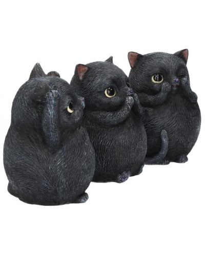 Комплект статуетки Nemesis Now Adult: Humor - Three Wise Fat Cats, 8 cm - 6