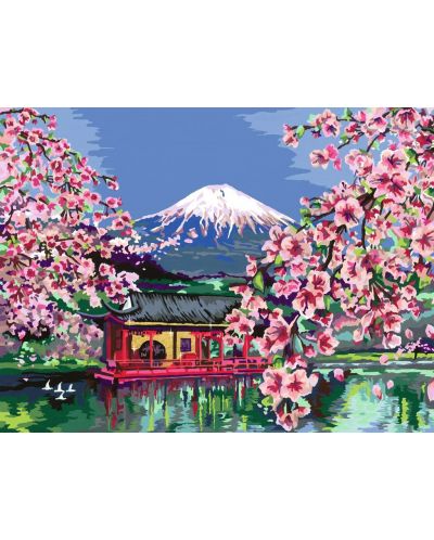 Комплект за рисуване по номера Ravensburger CreArt - Японско черешово дърво - 2