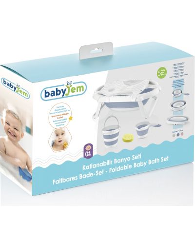 Комплект за къпане от 5 части BabyJem - Сив - 2
