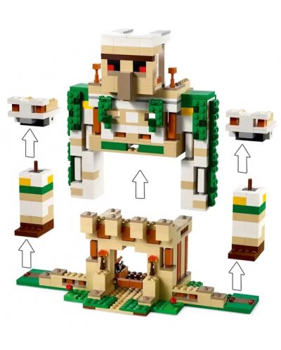 Конструктор LEGO Minecraft - Крепостта на Железния голем (21250) - 4