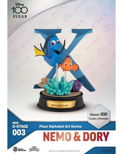 Комплект мини фигури Beast Kingdom Disney: 100 Years of Wonder - Pixar Alphabet Art, 10 cm - 7