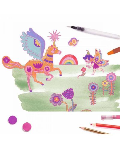 Комплект за рисуване Djeco - Блестящи цветове - 4