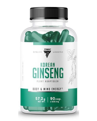 Korean Ginseng, 500 mg, 90 капсули, Trec Nutrition - 1