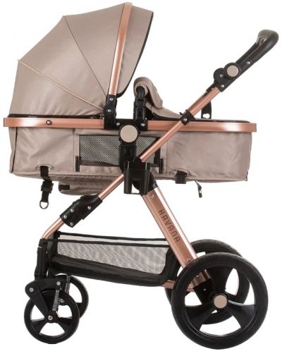 Комбинирана бебешка количка Chipolino - Хавана, златисто бежова - 3