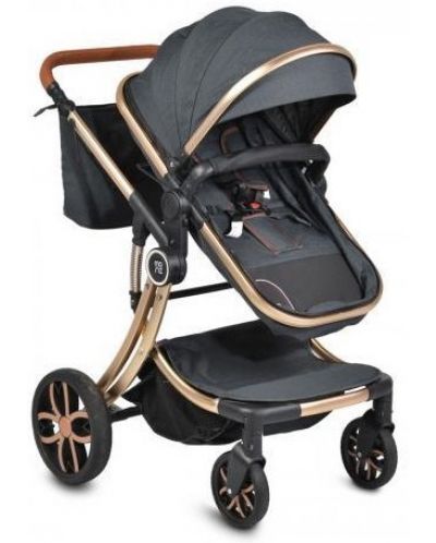 Комбинирана детска количка 2 в 1 Moni - Polly, черна - 3