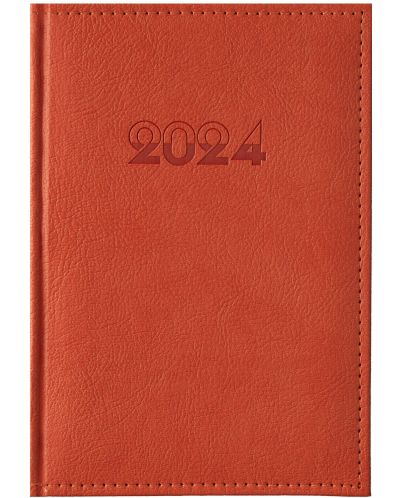 Комплект календар-бележник Европа - Оранжев, с химикалка Parker Royal Jotter Originals Glam Rock, червена - 2