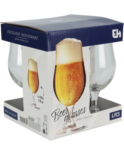 Комплект чаши за бира H&S - 4 броя, 370 ml - 2