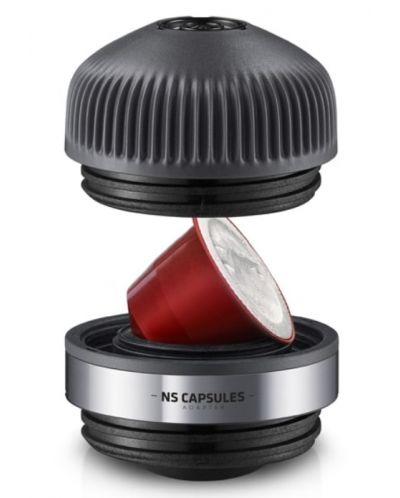 Комплект Wacaco - Nanopresso Classic + адаптер за Nespresso капсули, черен - 2