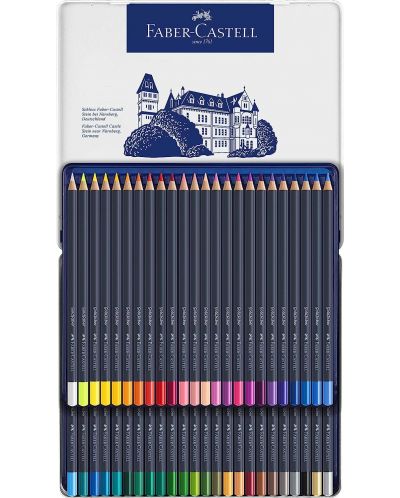Комплект цветни моливи Faber-Castell Goldfaber - 48 цвята, в метална кутия - 2