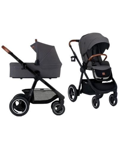 Комбинирана бебешка количка 2 в 1 KinderKraft - Everyday, тъмносива - 1