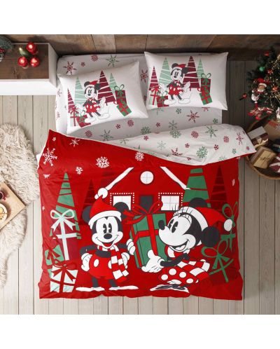 Комплект за спалня TAC Licensed - Minnie & Mickey Christmas, 100% памук - 3